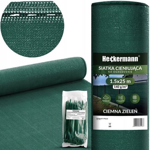 SIATKA CIENIUJĄCA MASKUJĄCA 90% NA OGRODZENIE PŁOT OSŁONOWA UV 1,5x25m 140g na Arena.pl