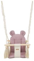 Bawełniana huśtawka domowa dla dziecka (ecru/beż, pudrowy róż)