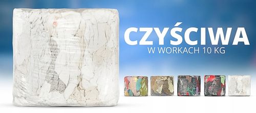 Czyściwo szmatki białe bawełniane 10 kg bawełna na Arena.pl