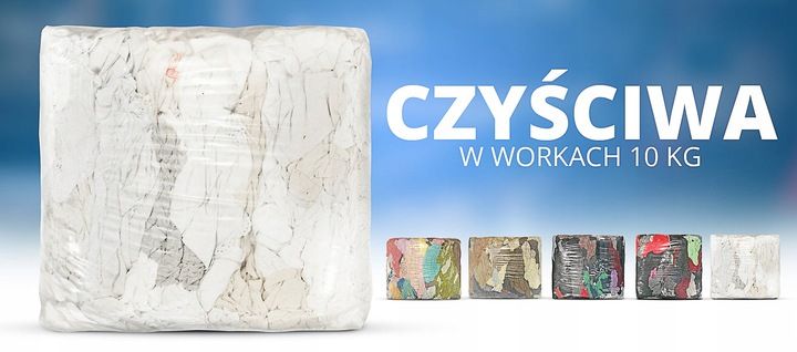 Czyściwo szmatki białe bawełniane 10 kg bawełna zdjęcie 4