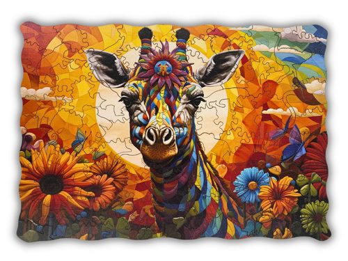Puzzle Drewniane dla dzieci i dorosłych ColourfullGiraffe Żyrafa2 100 na Arena.pl