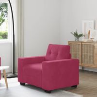 Sofa Fotel Wino Czerwone 59 cm Aksamit