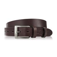 pasek męski skórzany premium z klasyczną klamrą ciemnobrązowy 110 cm