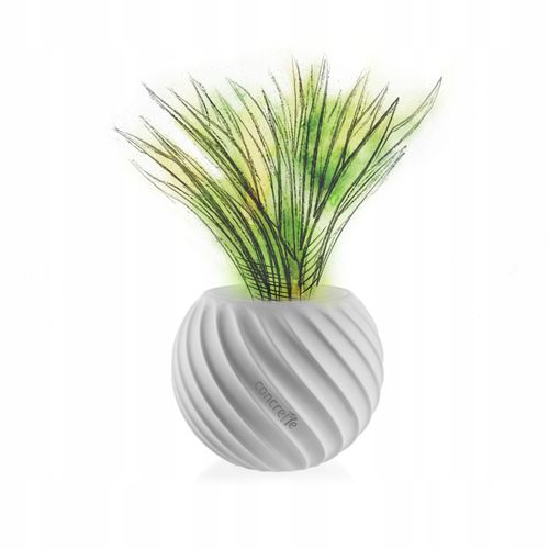 Doniczka okrągła Bauble BVM | Biały Mat, Kolor Biały Mat, Concrette, Wymiary 7.60x11 cm na Arena.pl