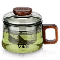 Kubek z Zaparzaczem Pokrywką Zaparzacz Szklany do Herbaty Ziół 240 ml
