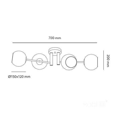 lampa sufitowa globe elegance smoke s4 4xe14 kobi na Arena.pl