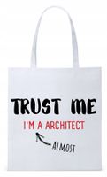 Dla Architekta Na Prezent Torba Eco Biała Shopper Z Nadrukiem Ze Zdjęciem
