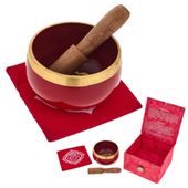 Misa tybetańska Thomann Tibetan Singing Bowl Box Set G Red 7,5 cm ZESTAW