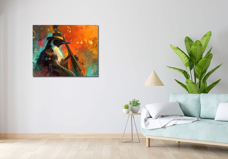 Obraz 90x70cm Pingwinia Nuta zdjęcie 2