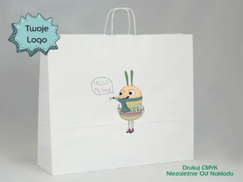 Torba papierowa biała 54 x 15 x 46 cm na Arena.pl