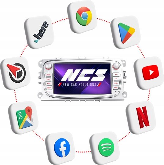 RADIO NAWIGACJA ANDROID FORD KUGA S-MAX GALAXY MONDEO FOCUS C-MAX BLUETOOTH zdjęcie 11
