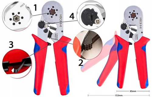 ZACISKARKA DO KABLI SZEŚCIOKĄTNA PRASKA TULEJEK KONEKTORÓW ZESTAW 1200 na Arena.pl