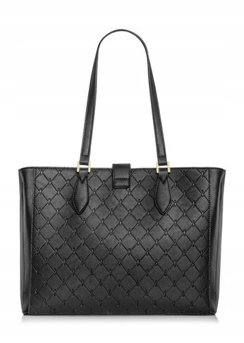 OCHNIK Czarna torebka damska z monogramem TOREC-0831A-98(Z25) na Arena.pl