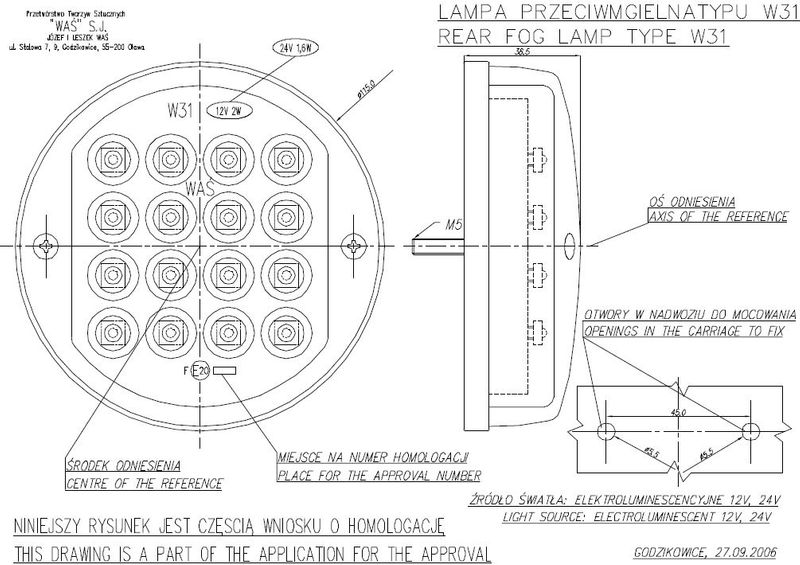 Lampa LED przeciwmgielna 12V (168) zdjęcie 5