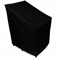 WODOODPORNY Pokrowiec na krzesła ogrodowe CZARNY