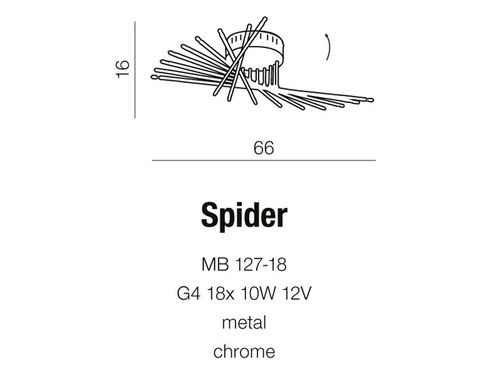 Plafon SPIDER MB127-18 Azzardo +LED na Arena.pl