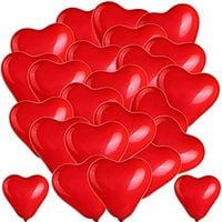 Balony czerwone SERCE 25 cm walentynki 100 szt serca serduszka