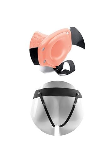 proteza vibratore strap on cavo real rapture 8 flesh with balls na Arena.pl