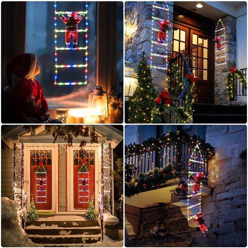 ŚWIĄTECZNE LAMPKI LED DRABINKA ŚWIĘTEGO MIKOŁAJA 8 TRYBÓW 75 CM PILOT USB na Arena.pl