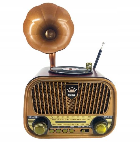 Radio Kuchenne Retro 3 pasma FM/AM/SW USB/TF Bluetooth Aku18650 na Arena.pl