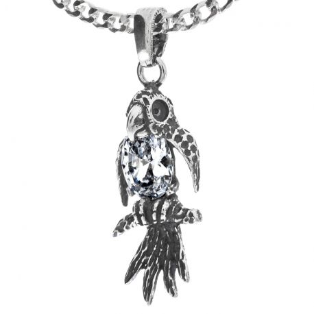 SREBRNY WISIOREK PAPUGA SREBRO PRÓBY 925 zdjęcie 4