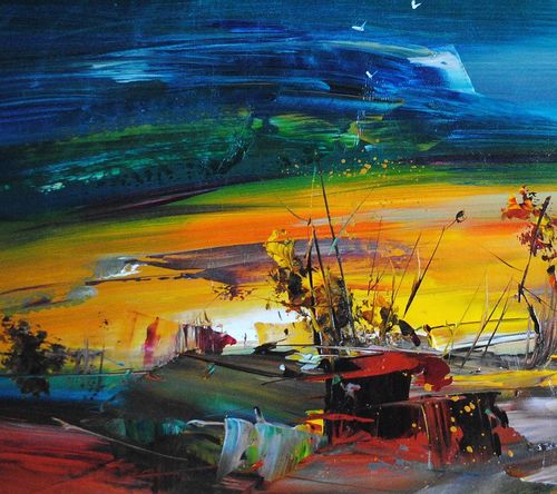Abstrakcja, kwiaty (60x90cm) na Arena.pl