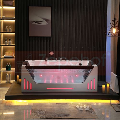 Wanna z hydromasażem EBX-7066 white prostokątna 170cmx78cmx61cm Wodosp na Arena.pl