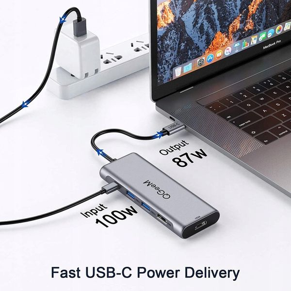 Adapter HUB USB C 8w1 DUAL Screen Stacja dokująca zdjęcie 4