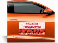 Magnes na samochód auto reklama magnetyczna 60x30 polskie TRUSKAWKI tanio