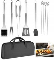 ZESTAW DO GRILLOWANIA AKCESORIA PRZYBORY DO GRILLA GRILL ETUI 10 elementów