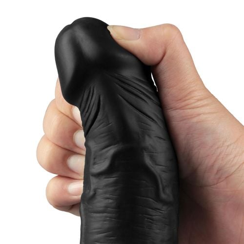 9.5" real softee rechargeable tpe vibrating dildo(black na Arena.pl