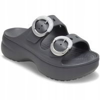 Crocs Damskie Wygodne Buty Klapki Saturday Platform Dipped Buckle 38-39