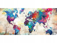 DUŻY Haft Diamentowy 120x60cm, MAPA, Obraz, Mozaika Diamentowa Diamond Pain