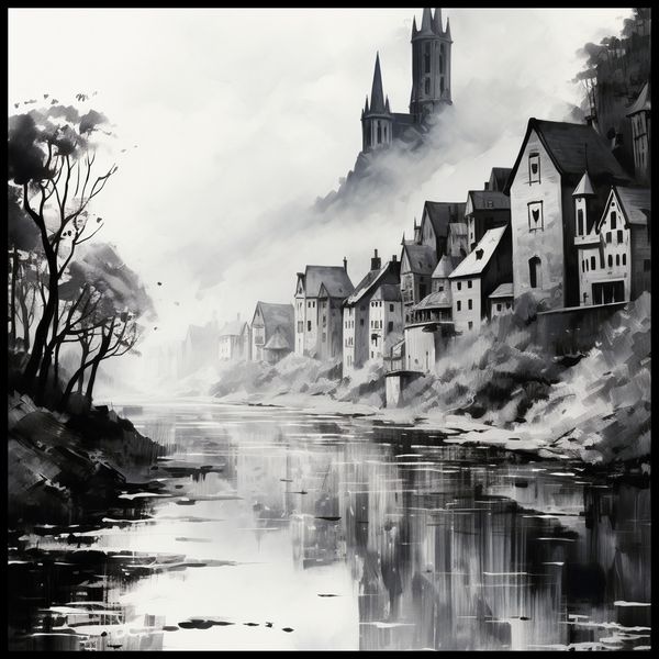 Plakat 80x80cm Mglisty Refleks zdjęcie 2