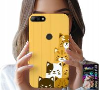 ETUI DO HUAWEI Y7 2018 - LOVE CAT, WZORY Z KOTAMI, CASE + SZKŁO