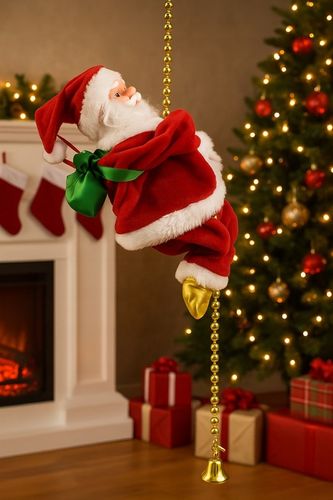 Wspinający się Mikołaj na Linie 100cm Melodyjka Prezent na Święta góra,dół na Arena.pl