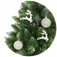 Gęsta CHOINKA sztuczna SOSNA DIAMENTOWA na PNIU 220 cm + 2xCZAPKA Piękna PL