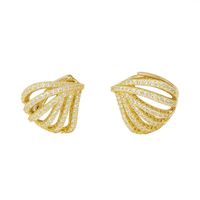 kolczyki ze stali szlachetnej pozłacane 14k złotem kst3528