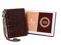 PETERSON portfel męski z łańcuchem skórzany RFID skóra naturalna prezent