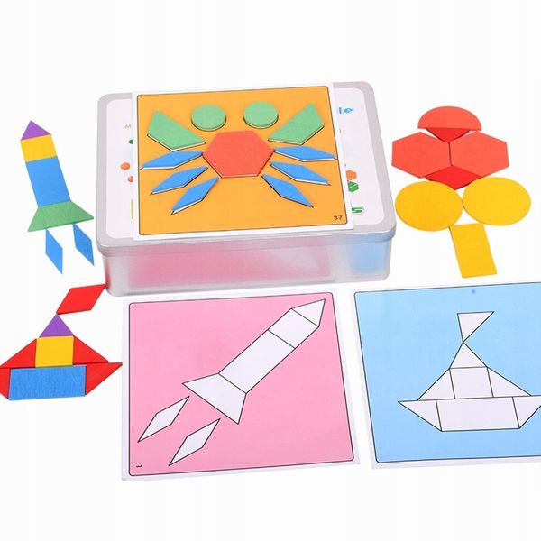 MAGNETYCZNE PUZZLE MONTESSORI UKŁADANKA GRA KLOCKI zdjęcie 3