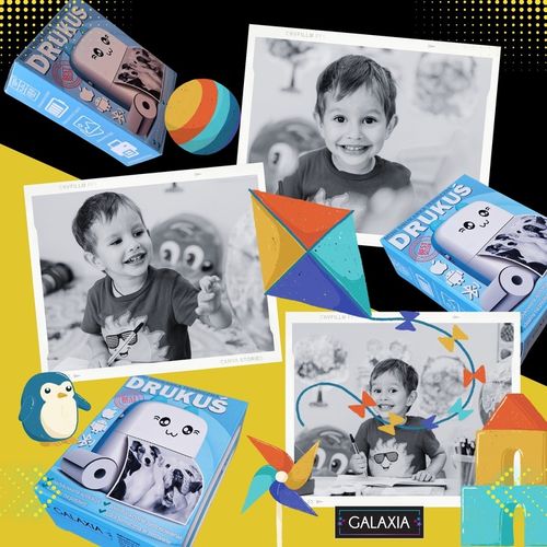 Mini Drukarka Termiczna DRUKUŚ ORYGINALNY Do Zdjęć Przenośna + 11 ROLEK na Arena.pl