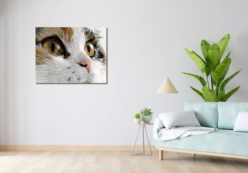 Obraz 90x70cm Nitkowany Kot na Arena.pl