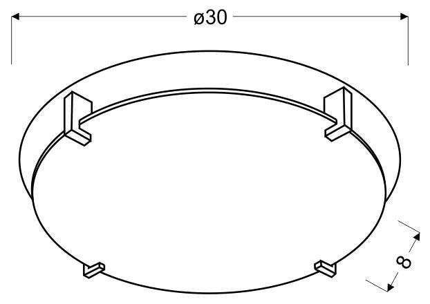 Fikus plafon 30 1x60W E27 chrom zdjęcie 2