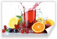 Fototapeta kuchenna PREMIUM STRUKTURA ZMYWALANA Soczysty owocowy sok