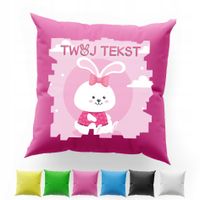 POSZEWKA Z NADRUKIEM BAWEŁNIANA 40x40CM - KRÓLIK BUNNY GRYZOŃ ZWIERZĘTA