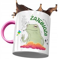 Kubek Różowy Śmieszny Zabawny Żajebioza Prezent Z Nadrukiem Ze Zdjęciem