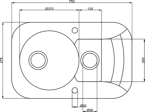 Zlewozmywak 1,5 komorowy z ociekaczem VIGEN  grafit z lewym ociekaczem + bateria LUNA na Arena.pl