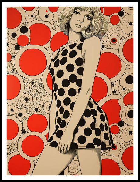 Plakat 75x100cm Czerwone Kropki zdjęcie 3