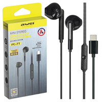 awei słuchawki stereo pc-7t usb-c 1.2mczarny/black