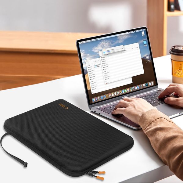 tech-protect hardpouch laptop 13-14 black/orange zdjęcie 9